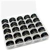 New brothread 25pezzi Nero 70D/2 (60WT) bobine e filo per ricamo e cucire Plastica Size A (SA156) Per Brother/Singer/Babylock/Janome/Kenmore Macchina