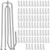 Ruikcoll Ganci per tende, ganci per tende in acciaio inox, ganci con morsetto a clip, ganci per tende per tende e anelli per tende e anelli per tende per tende, 80 pezzi