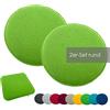 heimtexland ® 2 cuscini per sedia, in feltro, rotondi, 35 cm, colore verde