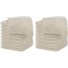 IlGruppone Il Gruppone Passione Casa Set 20 Pezzi Lavette Asciugamani Viso Mani 100% Cotone 490 Gsm 30x30 Cm Bagno Bidet Vari Colori Morbide Assorbenti Asciugamano Spugna Ospite - Ice - 30x30 cm