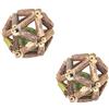 Seully 2 Pezzi Palla di Erba Gatta Giocattolo,Palla Squisita per Rotolamento di Legno Naturale,Inseguire Forniture di Giocattoli,Giocattolo Interattivo,Pulire i Denti degli Animali Domestici
