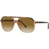 Ray-Ban 0RB2198 Occhiali, Havana On Trasparent Brown, 60 Uomo