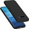 Cadorabo Custodia per Samsung Galaxy S10 PLUS in LIQUID NERO - Morbida Cover Protettiva Sottile di Silicone TPU con Bordo Protezione - Ultra Slim Case Antiurto Gel Back Bumper Guscio
