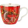 KASANOVA Tazza Porcellana Lettera G 48cl Rosso Tavola,tè e caffè