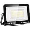 PICAA Faretto LED da Esterno, 75W Faro da Lavoro a LED 6500K, luce di sicurezza LED,Proiettore Super Luminoso, Proiettore da Costruzione per Campeggio, Riparazione Auto, Escursionismo e Pesca