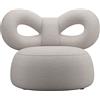 Qeeboo Ribbon Poltrona Tessuto A grigio chiaro