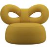 Qeeboo Ribbon Poltrona Tessuto B ocra