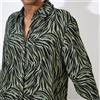 Apricot Camicia in tessuto di viscosa crespo con fantasia zebrata