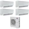 Gree Climatizzatore Condizionatore GREE Quadri Split Inverter serie BORA PLUS 9000+9000+9000+9000 con GWHD(28)NK6OO R-32 WI-FI OPTIONAL 9+9+9+9 A++/-A+