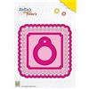 Nellie's Choice Etichette e Tag, 6 Fustelle Multi Cornice, 11 x 11 cm, per Natale, Regali, Scrapbooking, Fai da Te, DIY, Rosa