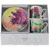 HERVIT Set 2 Tazzine Caffè Con Piattino Cottage Giallo