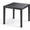 Tavolo in plastica da giardino quadrato 79x79x72 cm
