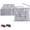 Set 6 Cuscini per sedie 40x40 cm fantasia Cuori - grigio