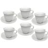 Tazze caffè da 80 ml con piattino - 6