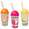 Bicchieri con cupola e cannuccia 470 ml - 3 Bicchieri