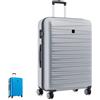 Valigia viaggio da 38x22x55 cm con maniglia telescopica - grigio