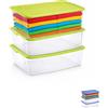 Contenitore in plastica con coperchio da 60x40x17 cm - verde