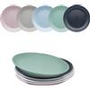 Set 5 Piatti infrangibili in plastica dura - Diametro 20.8 cm