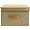 Organizer armadio in tessuto beige 50x40x25 cm - 1