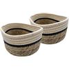 2 Cestini portaoggetti in corda di cotone da 22x18x10 cm