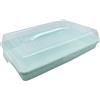 Portatorta in Plastica con coperchio - verde acqua