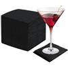 Tovaglioli da cocktail nero 24x24 cm - 100 Tovaglioli