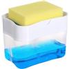 Dispenser detersivo piatti con spugna - bianco