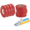 10 nastri per piante da 16 metri per Pinza legatrice manuale - 10 rotoli nastro rosso + punti