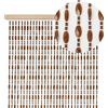 Tenda a perline in PVC per porte e finestre 120x230 cm Beige