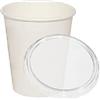 Bicchieri di carta bianchi 200 ml con coperchi - 200