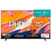 HISENSE - TV LED Ultra HD 4K 75" 75A6K Smart TV, Wifi, HDR Dolby Vision, AirPlay 2 - SPEDIZIONE IN 24 ORE