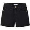 Name It Nkfrose Hw Mom Dnm Shorts 8222-Ya Noos, Pantaloncini Bambine e ragazze, Nero (Black Denim), 122
