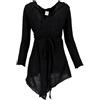 GURU SHOP Guru-Shop, Cardigan a Fascia Pixi, Nero, Cotone, Dimensione Indumenti:38, Cardigan e Poncho