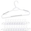 Relaxdays 60x Grucce Appendiabiti, Stampelle in Plastica, Asta per Pantaloni Gonne Cravatte, Antiscivolo, Bianche