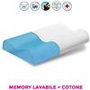 Cuscino cervicale memory air sense completamente lavabile in lavatrice. il guanciale salutare e + traspirante con tessuto aloe Cotone