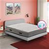 Geemma Materasso ortopedico 1000 Molle insacchettate H23cm, zone differenziate e tessuto anallergico argento - GREY ML 2.2 130x200 cm - Geemma