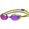 Arena Occhialini da nuoto unisex per adulti Python Racing, unisex, per nuotatori competitivi, anti-appannamento, lenti a specchio, massimo comfort, doppia cinghia, vestibilità piccola,