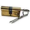 Terryshop74 Cilindro Europeo per Serramenti porte e finestre con 3 chiavi in ottone con vite di montaggio 80x32mm