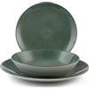 H&h servizio tavola 18 pezzi aurora verde