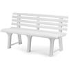 Panchina da giardino in plastica 145x49x74 cm