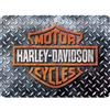 Nostalgic Art Insegna cartello metallo con logo per harley Davidson Diamond Plate 15x20cm
