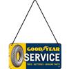 Nostalgic Art Insegna cartello in metallo logo Goodyear Service officina 10x20cm