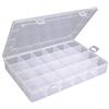 hünersdorff PP-Eco scatola di assortimento con 24 scomparti | robusta scatola di smistamento per viti e altre piccole parti | divisione fissa degli scomparti | 23,3 x 33,9 x 5,8 cm, trasparente