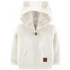 Simple Joys by Carter's Hooded Sweater Jacket with Sherpa Lining Giacca in Pile, Avena, 3-6 Mesi Unisex-Bimbi