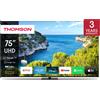 Thomson Smart TV 75" Display LED 4K UHD Sistema Google TV Classe F 75UG5C14