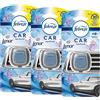 Febreze Deodorante per Auto Lenor April Fresco, Starter Set (Confezione da 3), Profumo per Auto Contro Gli odori, Deodorante per Auto, Alternativa all'albero profumato, distributore di Profumo