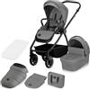 LIONELO MERIL 2-in-1 Carrozzina e Passeggino Neonati, 0-48 Mesi, Fino a 22 Kg, Navicella XXL 9 Kg, Ruote All-Terrain 360°, Schienale Reclinabile, Sospensioni, Cappottina XXL