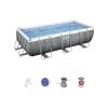 Bestway 56721 - PISCINA BESTWAY RETTANGOLARE 404x201x100 POWER STEEL CON FILTRO CARTUCCIA E ACCESSORI