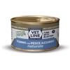 Vetline Vet Line Umido Tonno con Pesce Azzurro Naturale per Gatti Vetline, 70g