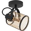 Eglo Leuchten my light Faretto Dellow orientabile a 1 luce in ottone spazzolato e nero opaco 1XE27 43531/20
